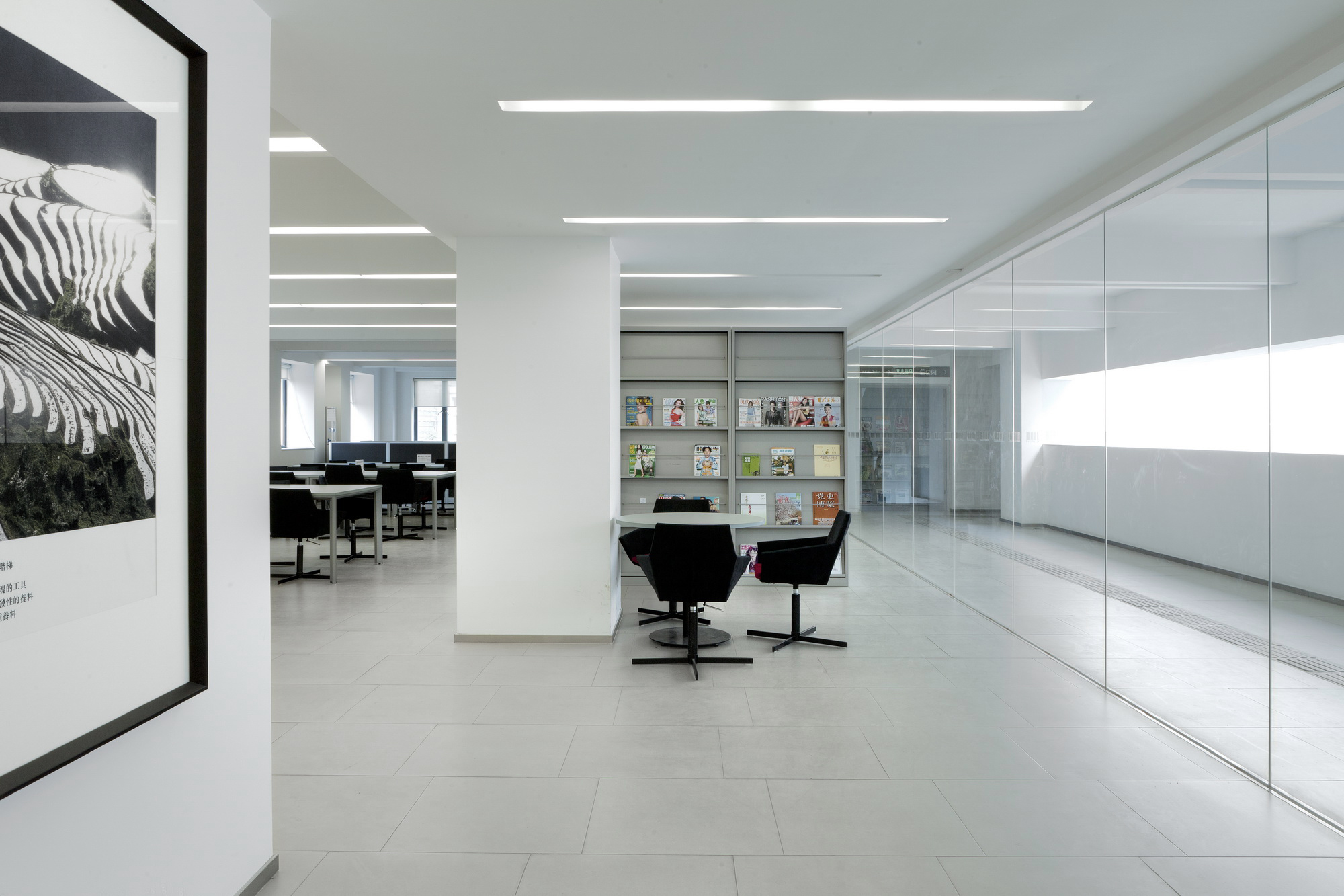 400平清新簡約圖書室裝修設計效果圖-第8張圖片-上海古都建筑設計集團 400平清新簡約圖書室裝修設計效果圖-第8張圖片-上海古都建筑設計集團