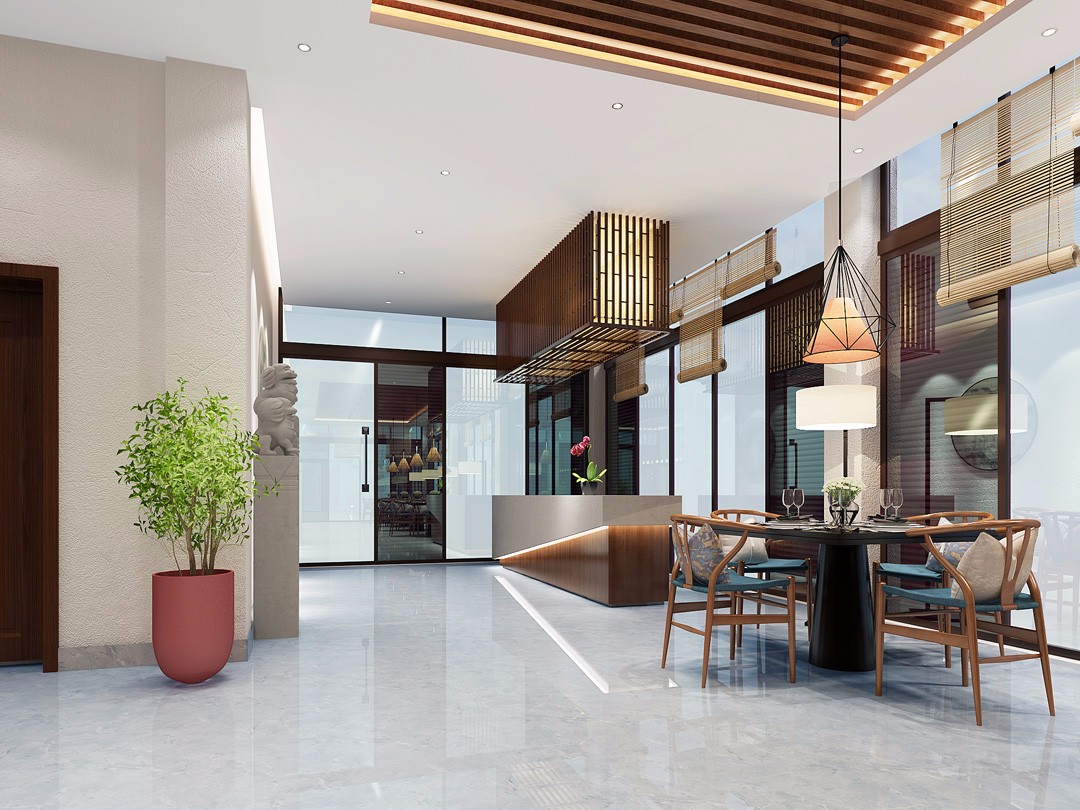 中式休閑辦公室休息區裝修設計-第3張圖片-上海古都建筑設計集團