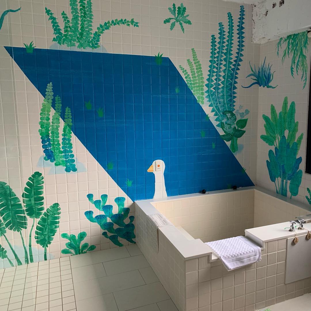 現代小型清新澡堂裝修設計-第1張圖片-上海古都建筑設計集團